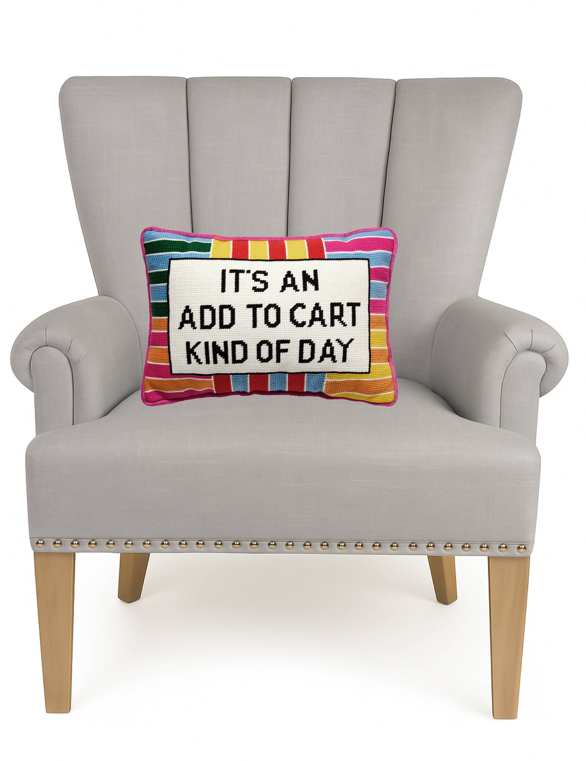 Add To Cart Needlepoint Pillow