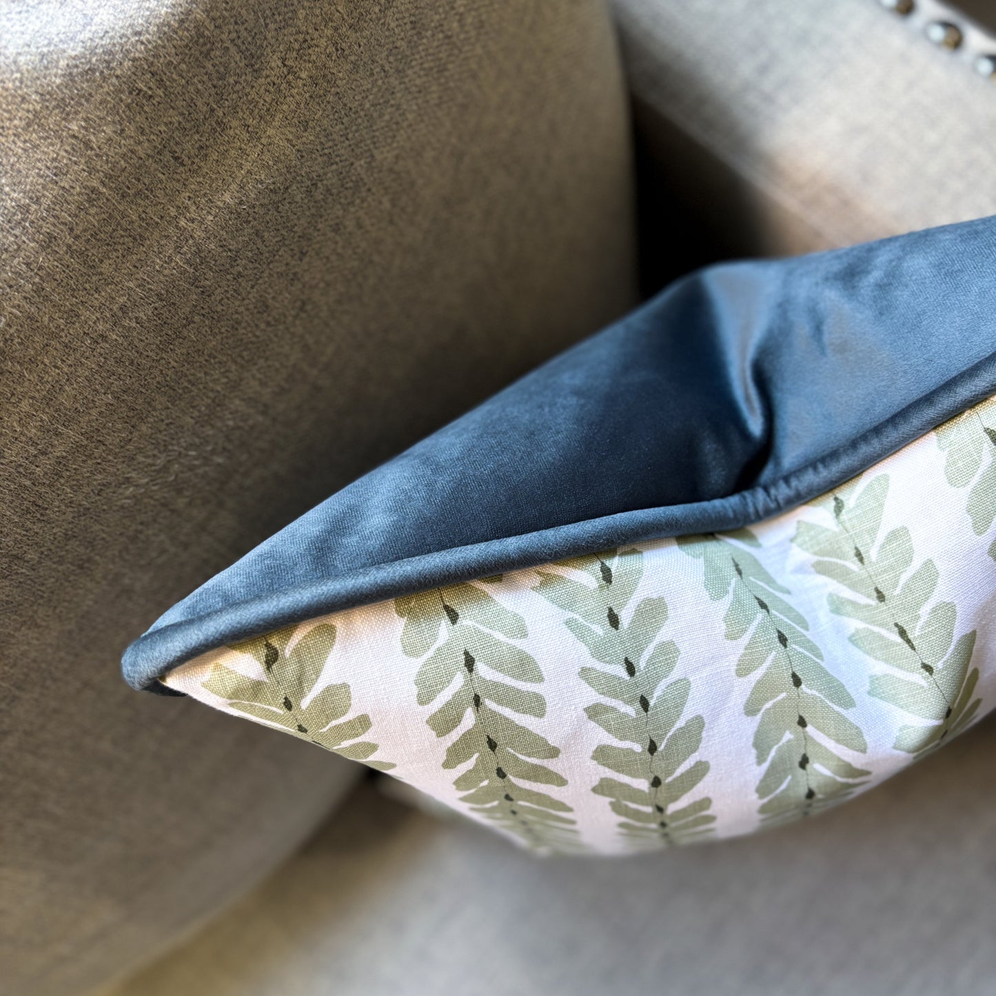 18 x 18 Botanical Stripe Custom Pillow