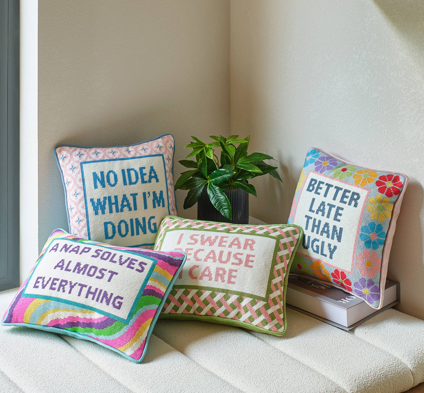 Nap Solves Almost Everything Needlepoint Pillow