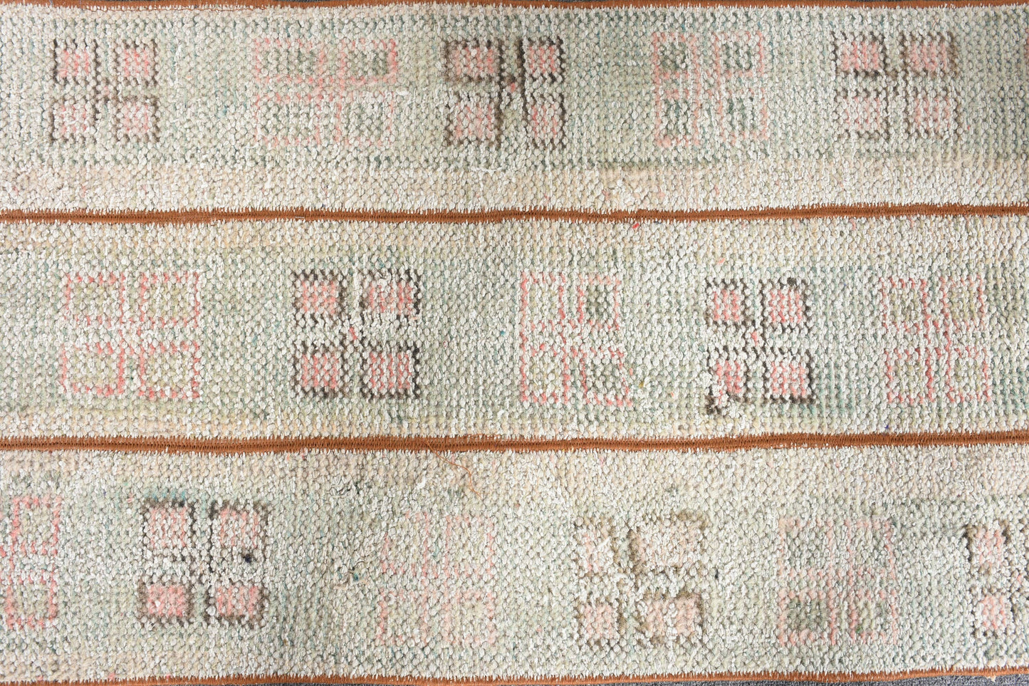 Vintage Beige & Pink Geometric Rug, 1.8x3.1 Ft Area Rug