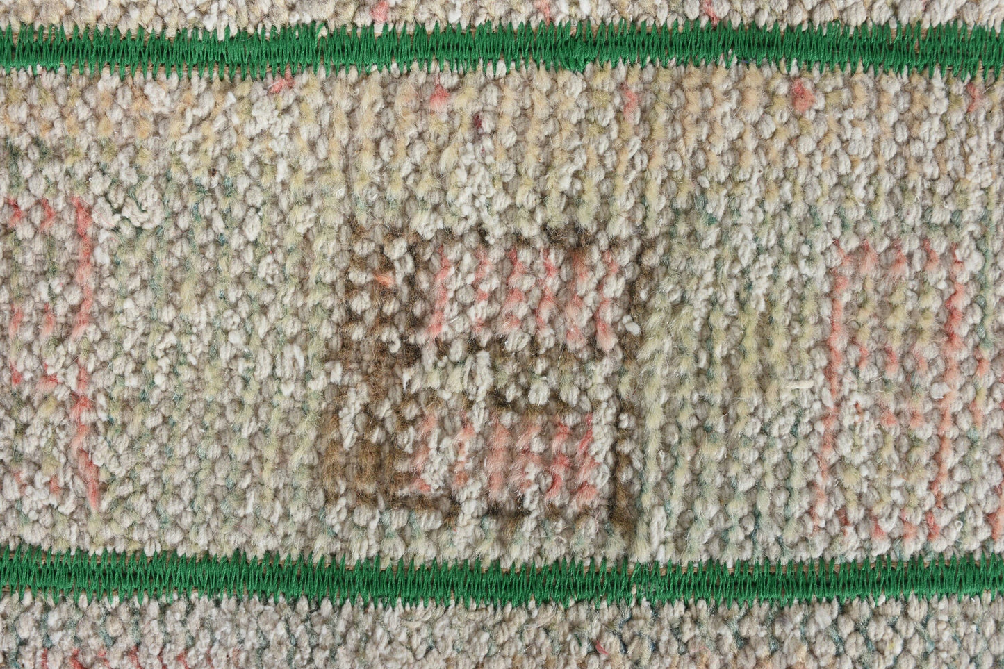 Handmade Beige Geometric Rug, 1.4x3.2 Ft Area Rug