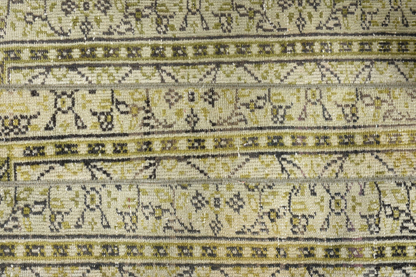 Handmade Yellow Geometric Rug, 1.8x3.2 Ft Area Rug