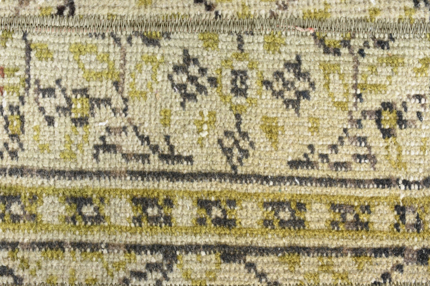 Handmade Yellow Geometric Rug, 1.8x3.2 Ft Area Rug