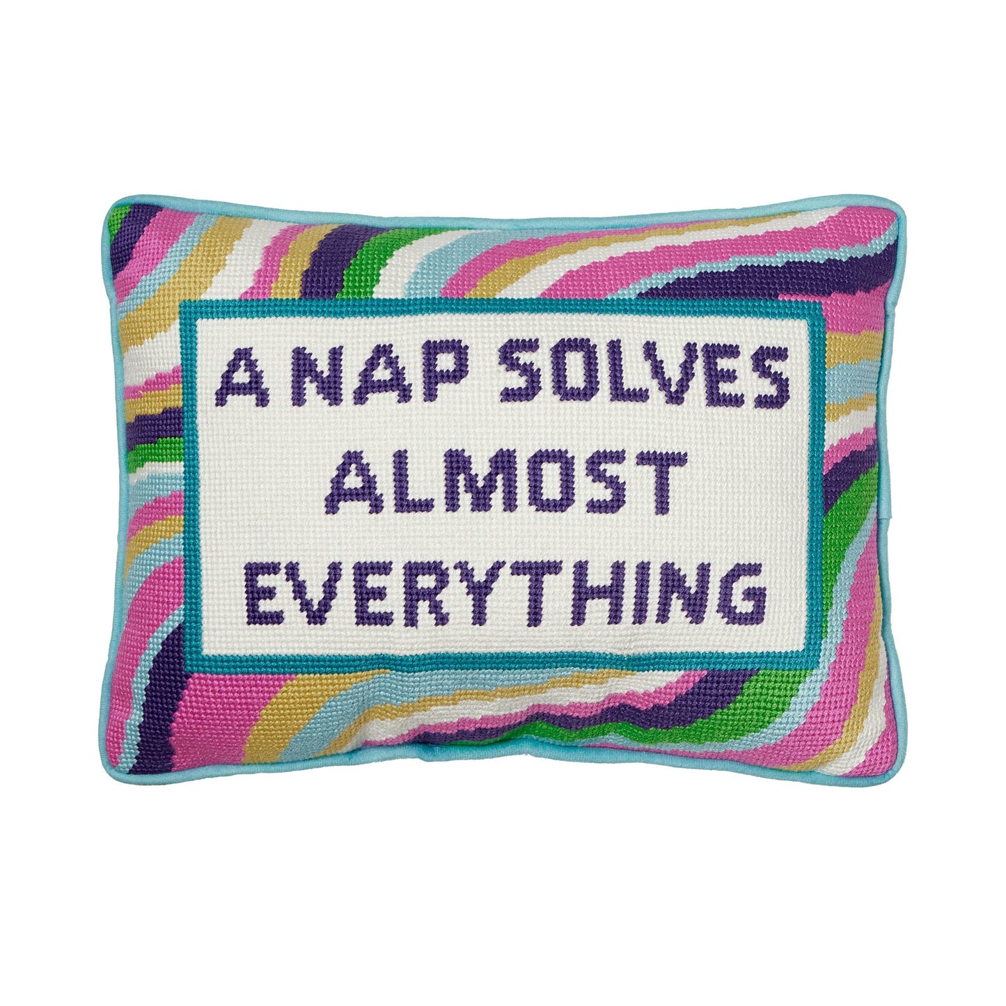 Nap Solves Almost Everything Needlepoint Pillow