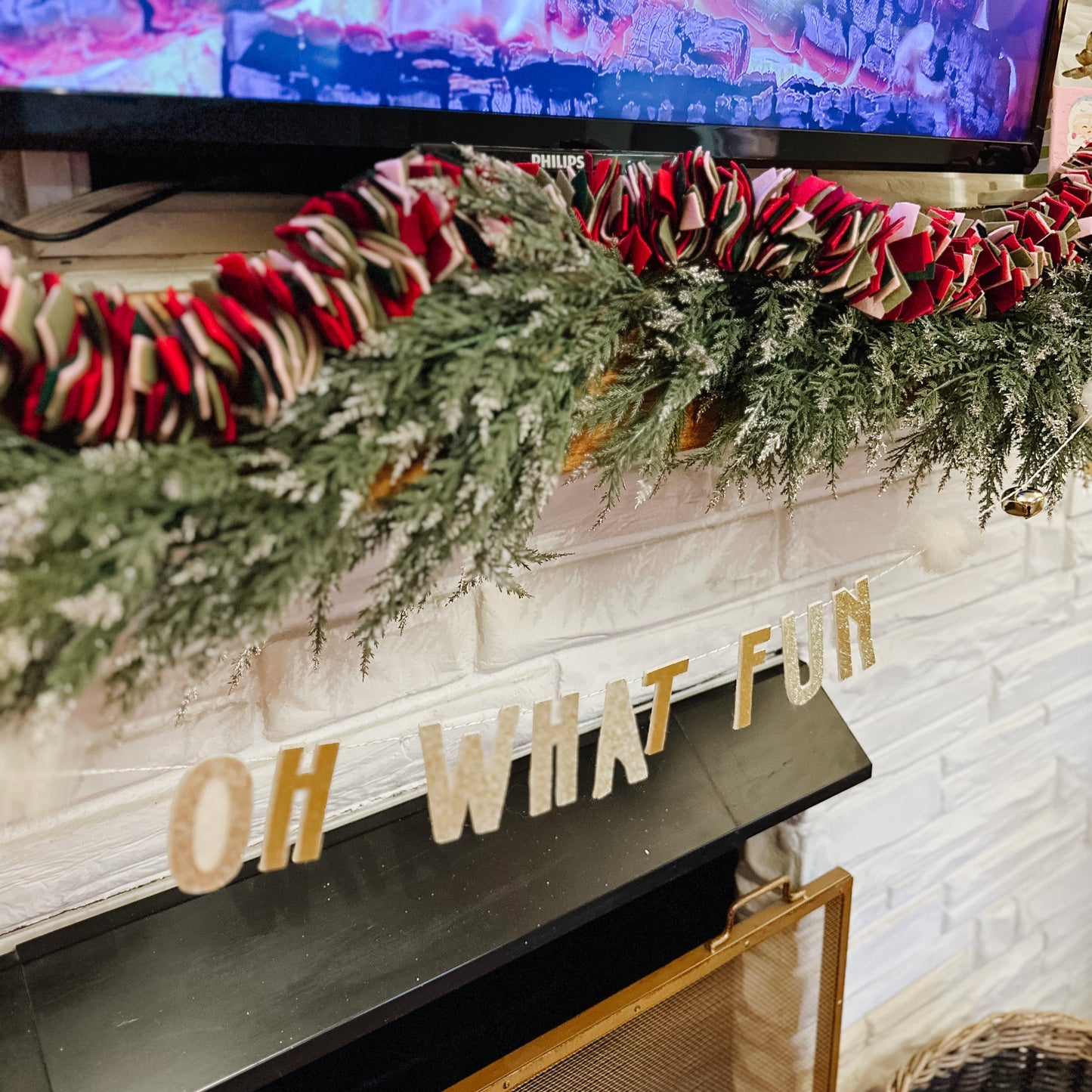 "Oh What Fun" 6 Foot Garland