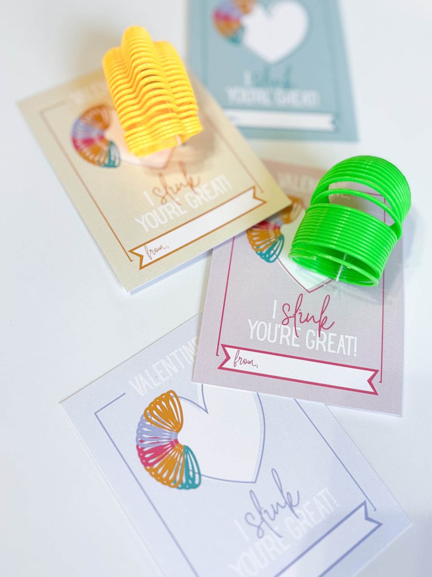 "I SLINK You're Great" Pre-Made Slinky Valentine