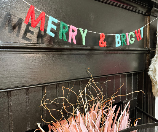 "Merry & Bright" 6 Foot Garland