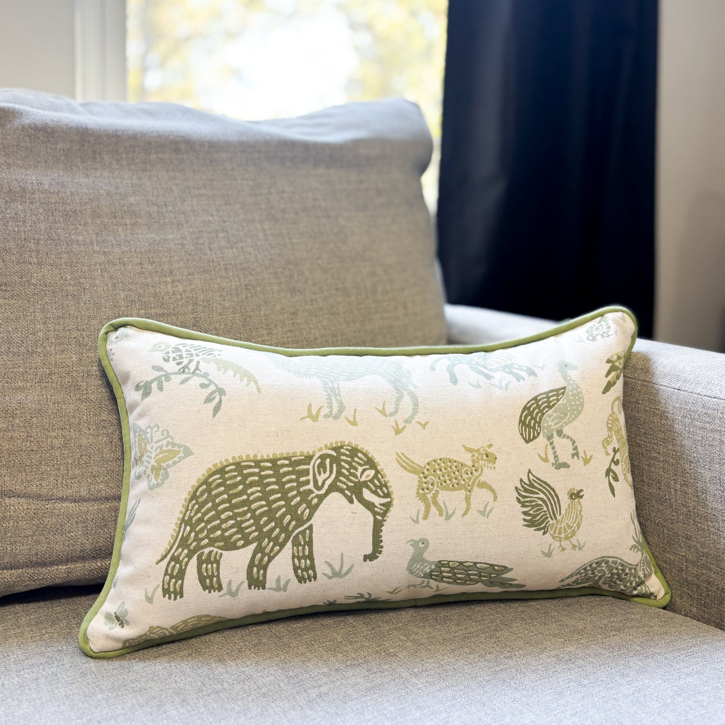 12x21 Abstract Animal Lumbar Pillow