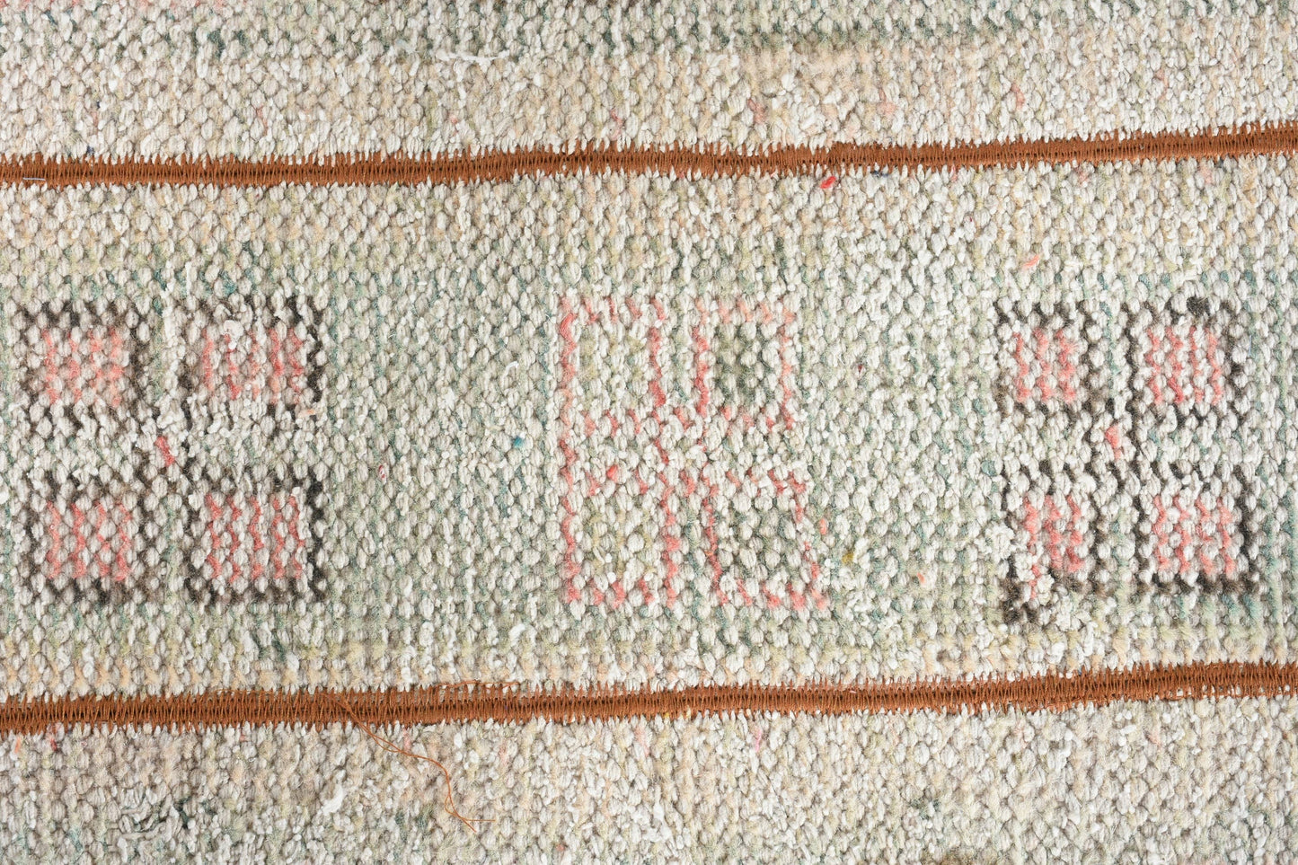 Vintage Beige & Pink Geometric Rug, 1.8x3.1 Ft Area Rug