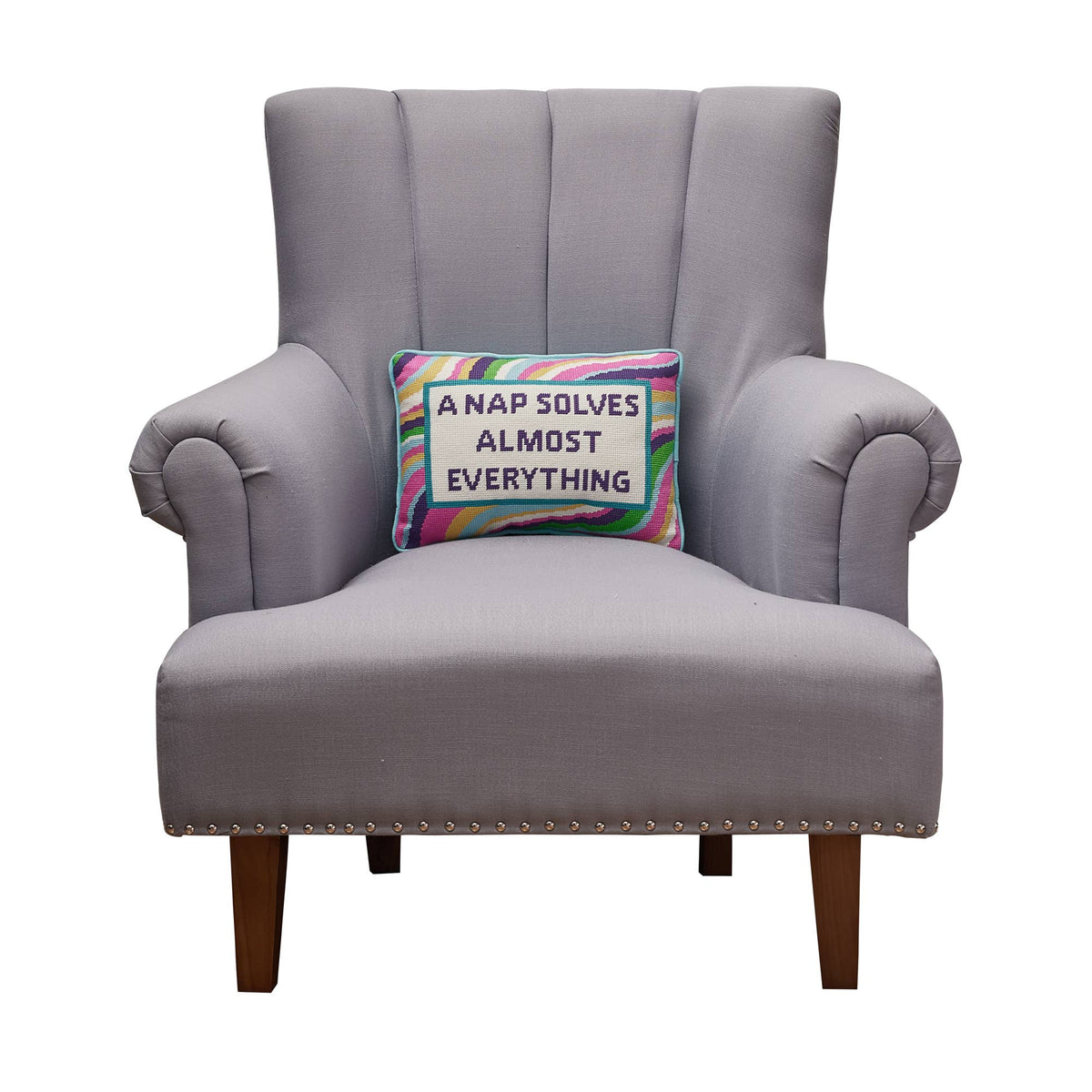 Nap Solves Almost Everything Needlepoint Pillow