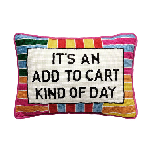 Add To Cart Needlepoint Pillow