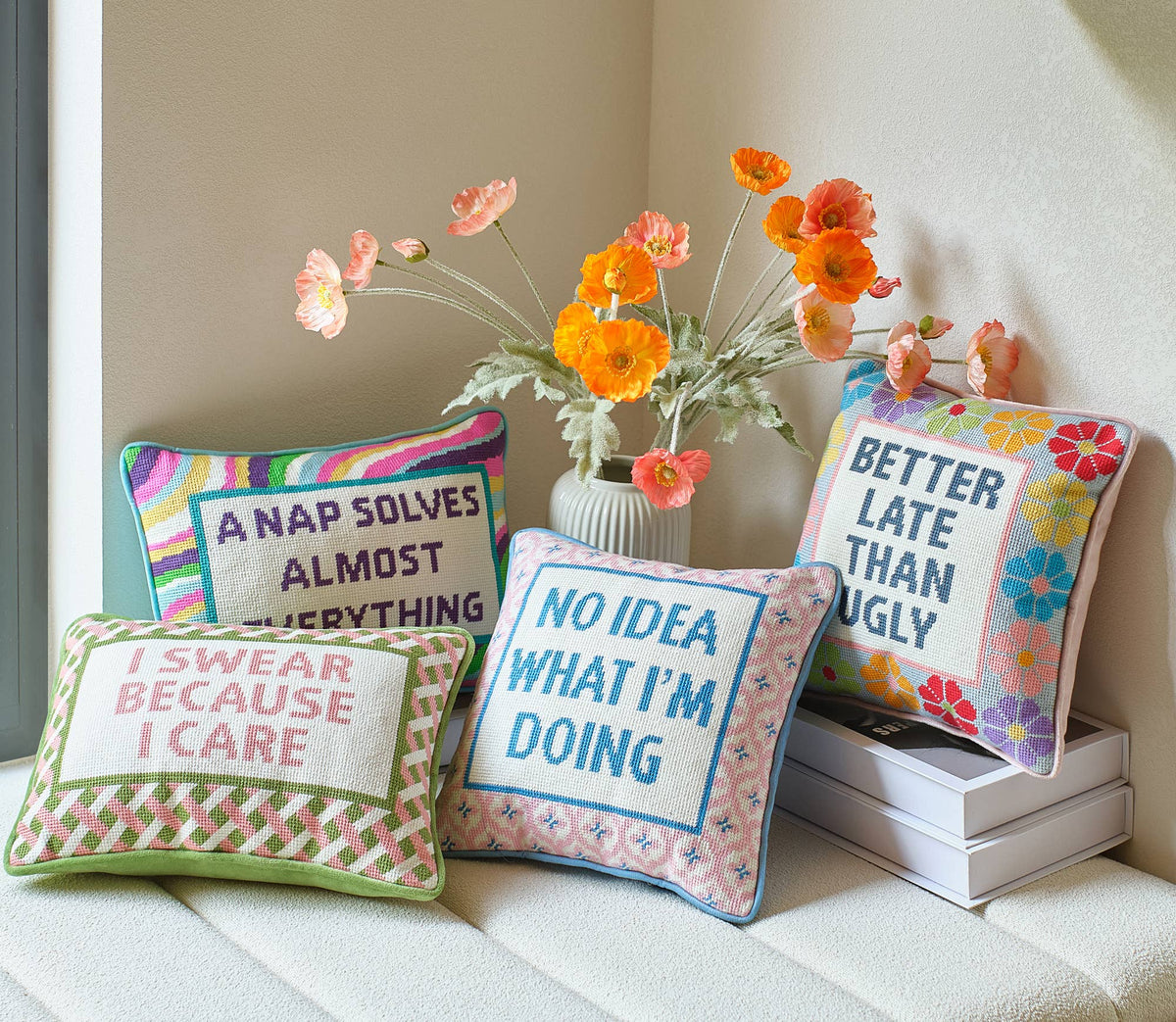 Nap Solves Almost Everything Needlepoint Pillow